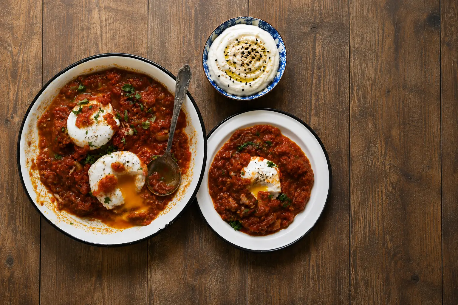 10 Min Poached Eggs Shakshuka